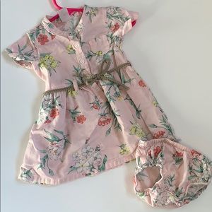 Pink floral dress and bloomers